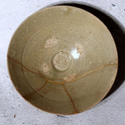 Antique Korean Celadon Bowl Goryeo Joseon Dynasty Gold Kintsugi Repair Box2