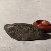 Japanese Suiseki Viewing Stone Genkai Jizo Buddha Figure 1976 Signed Daiza SS22316