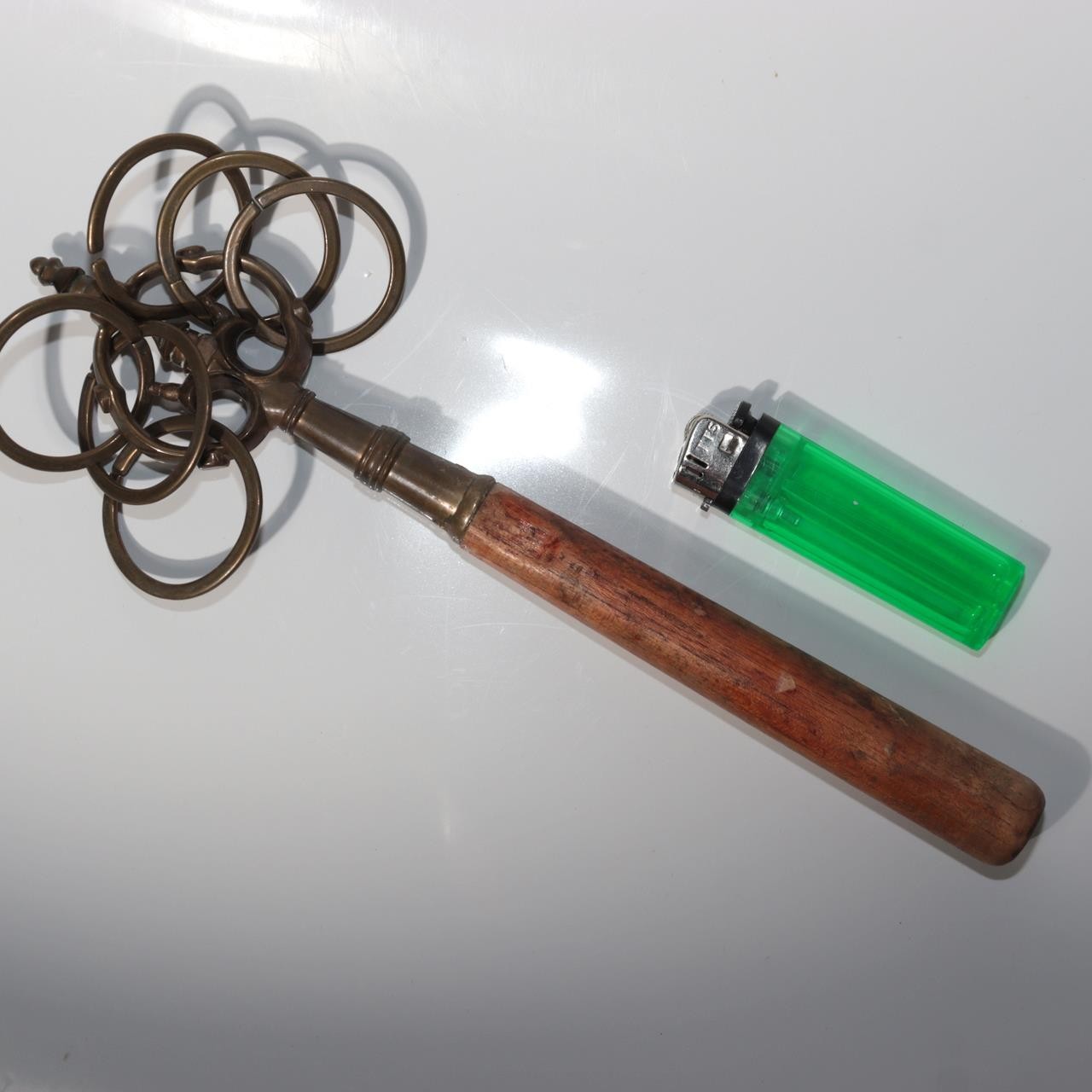 VintageJapanese Shakujo Monk Staff Esoteric Buddhist Ritual Implement BT2529
