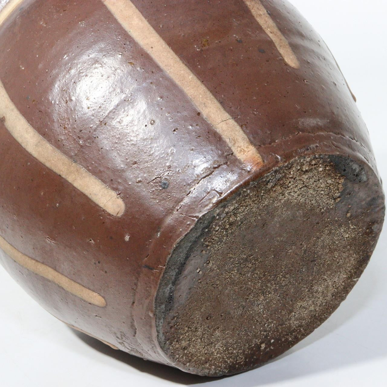 Japanese Antique Tanba ware Jar Vase Pottery PV14510