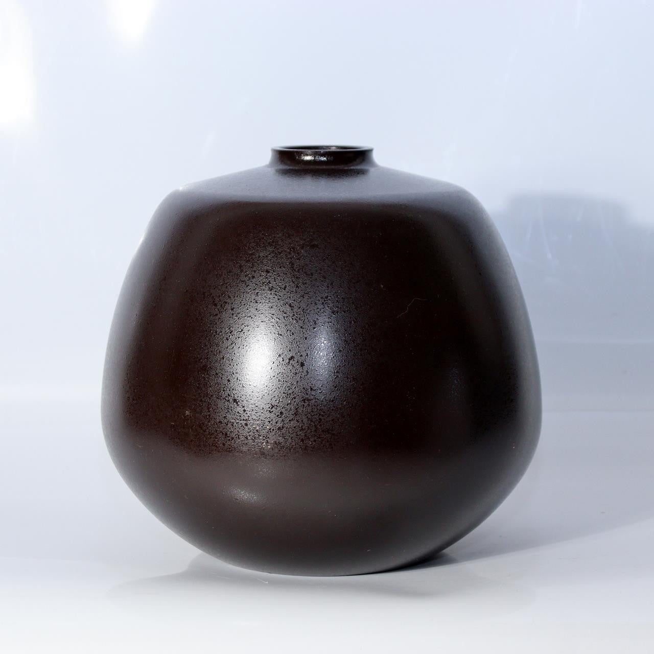 Vintage Takaoka Bronze Vase Ryusen Mandarin Duck Plum Bamboo Pattern BV7603