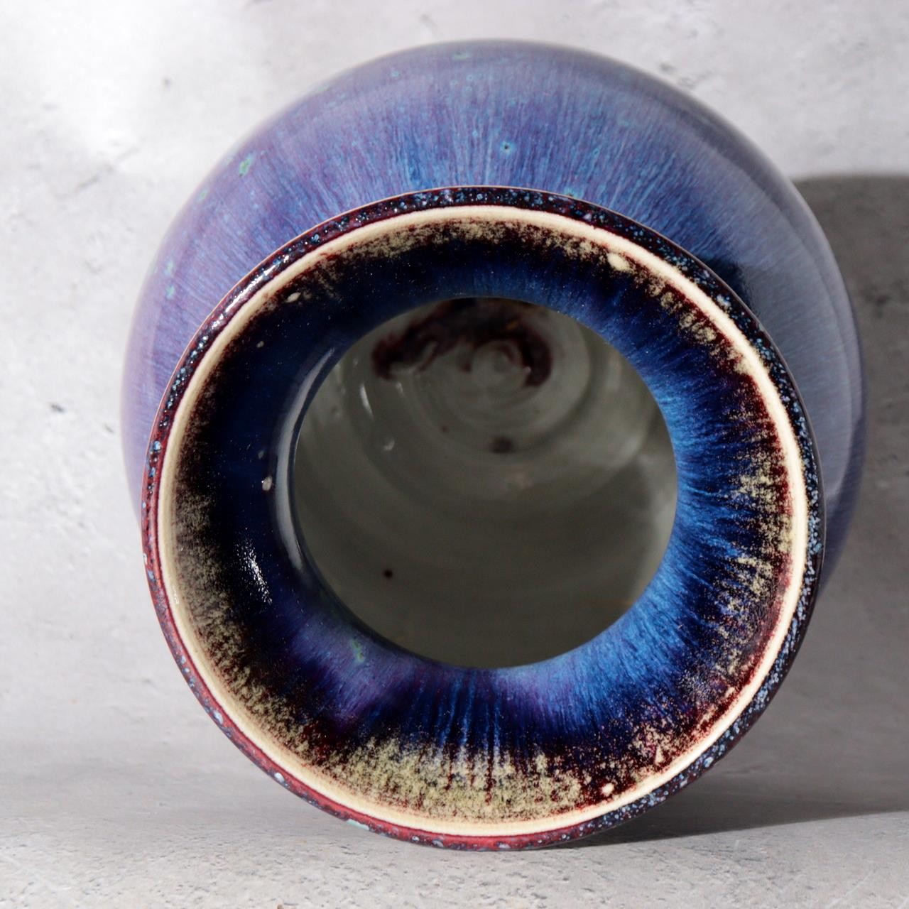 Japanese Glaze Flower vase Matsuyama Gaei porcelain vase signed w / box PV2903