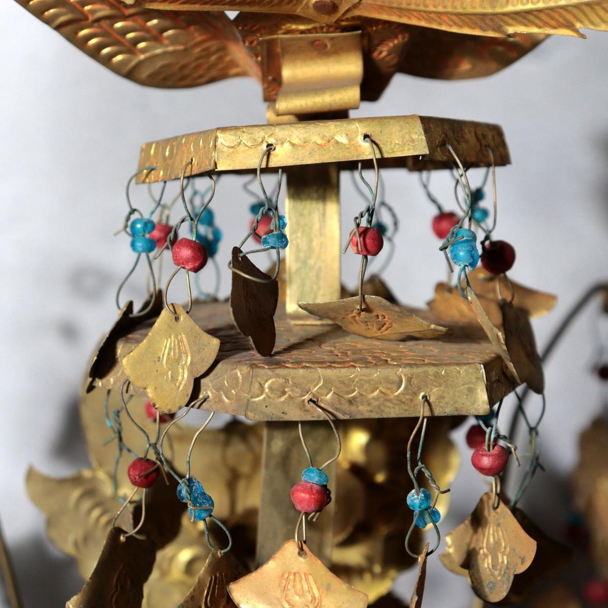 Vintage Japanese Shinto Brass Crown Tendoji Daikan Phoenix Repurposed Box19