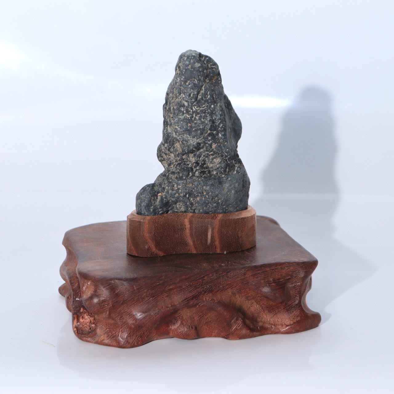 Japanese Vintage Wooden Suiseki Display Stand Base Karaki Wood Root Set of 26