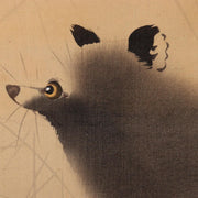 ​Vintage Japanese Hanging Scroll Kakejiku Tanuki Raccoon Dog Moon ASO4612