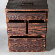 Antique Japanese Merchant Security Drawer Chest Late Edo Nanako Handle WO6278