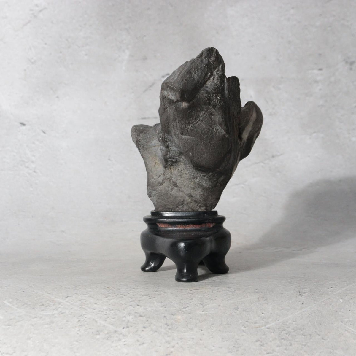 Vintage Japanese Suiseki Viewing Stone Bonsai Display with Wooden Daiza Base3