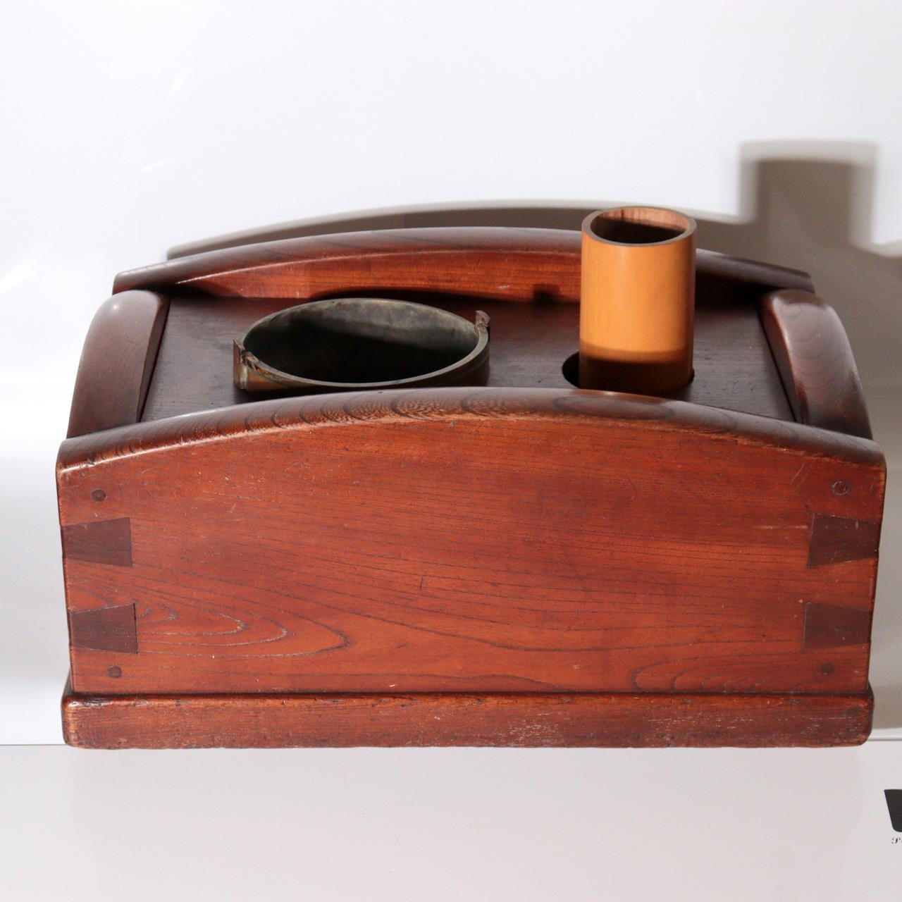 Antique Japanese Zelkova Wood Tabako bon Smoking Box Large WO6228