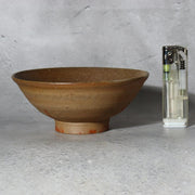 Japanese Vintage Bizen Ware Matcha Tea Bowl Signed Hira-chawan Modern Era4