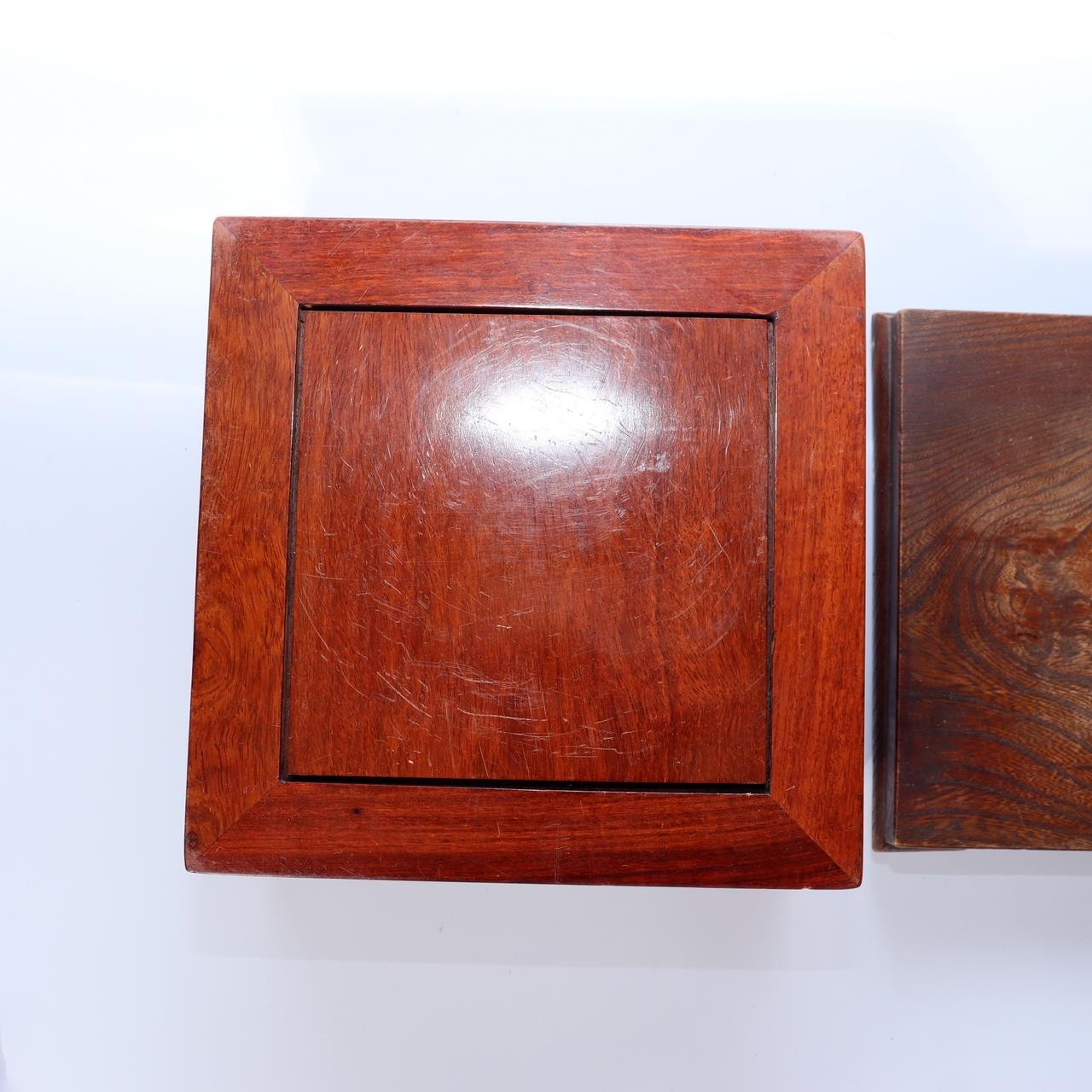 Japanese Vintage Wooden Suiseki Bonsai Display Stand Base Set of 5 WO60410
