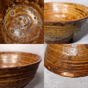 Antique Japanese Tanba Ware Tea Bowl Edo Period Wabi Sabi Mitate Chawan Amber9