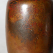 Japanese Cast Bronze Vase - Naoki Hara - Signed Tomobako Box Ikebana BV74017