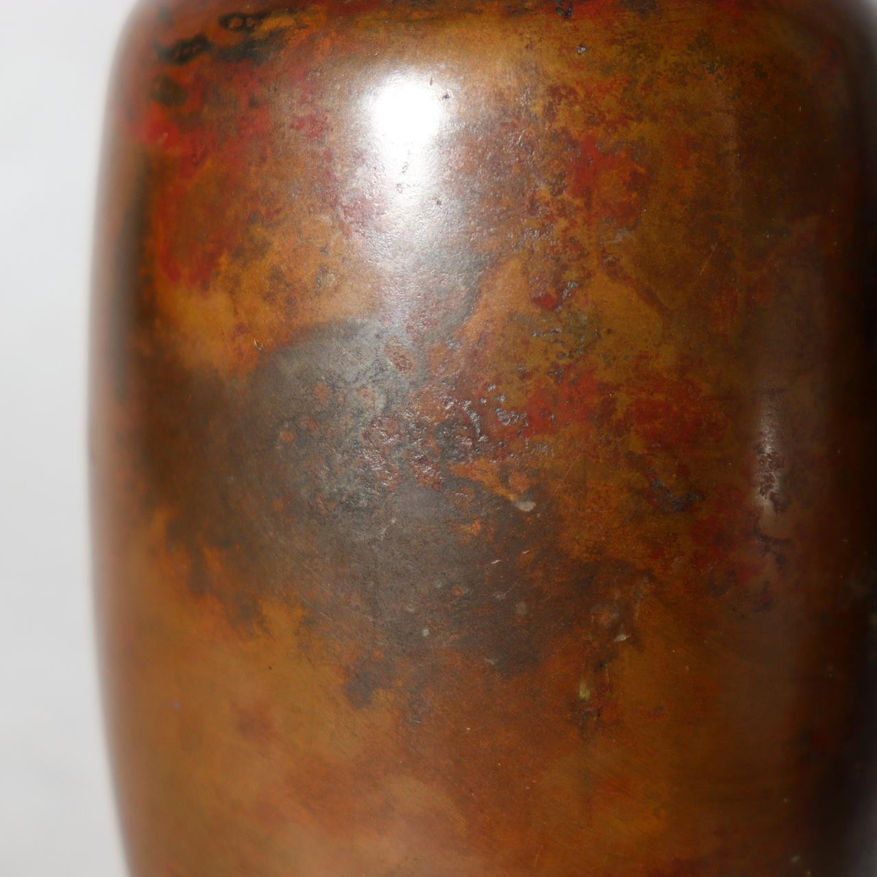 Japanese Cast Bronze Vase - Naoki Hara - Signed Tomobako Box Ikebana BV74017