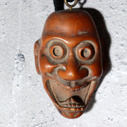Antique Japanese Boxwood Netsuke Masks - Saru-tobide & Ko-tobide Style - 2pc Set4