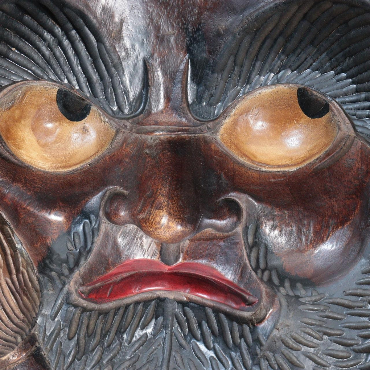 Antique Japanese Carved Wood Daruma Bodhidharma Wall Plaque Sign Meiji Taisho2