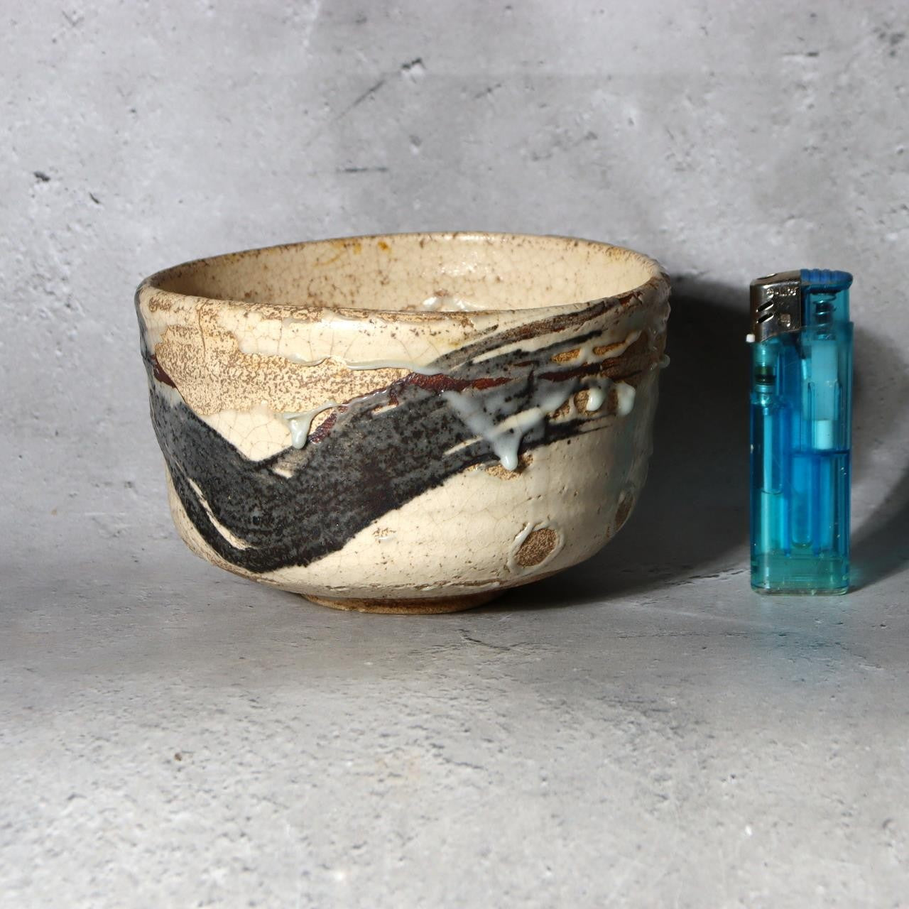 Japanese Studio Tea Bowl Sugimoto Deigyu Momoyama Kenzan Inspired Ceramic Chawan11
