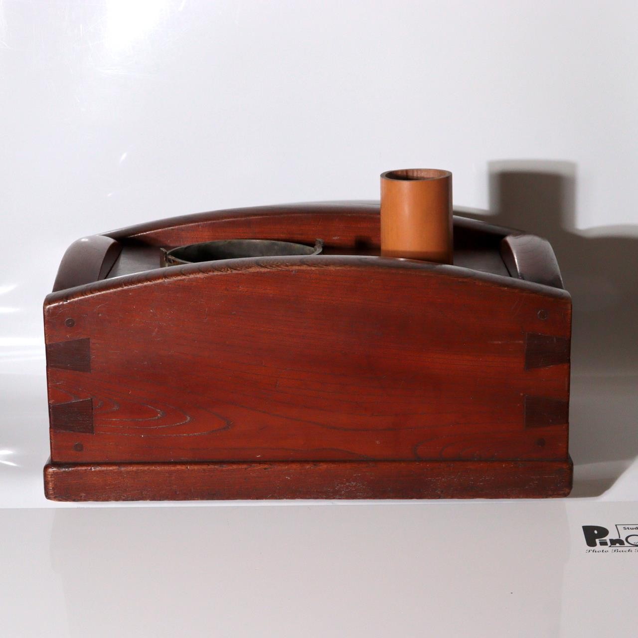 Antique Japanese Zelkova Wood Tabako bon Smoking Box Large WO62216