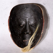 Japanese Hand-Carved Wooden Noh Mask Kojou Refined Old Man Storage Bag MSK5399