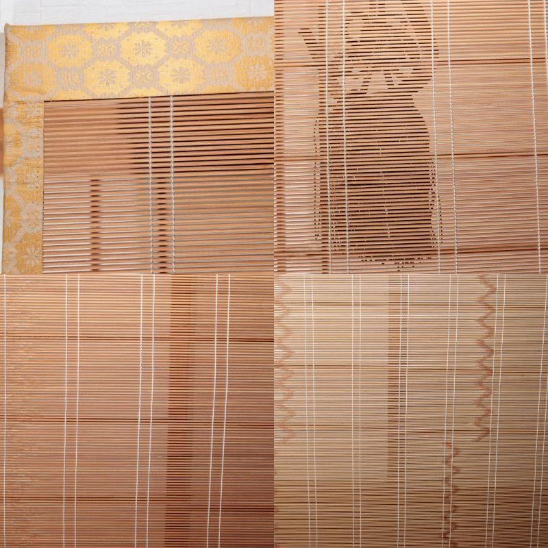 Japanese Vintage Woven Bamboo Ozashiki Sudare Misu Blinds Set of 2 VG42314