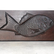 Taisho Showa Japanese Wooden Kashigata Sweets Mold Tai Sea Bream WO66011