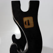 Japanese Black Lacquer Sword Stand - Maki-e Tsuba & Inaba Clan Crest SWR36110