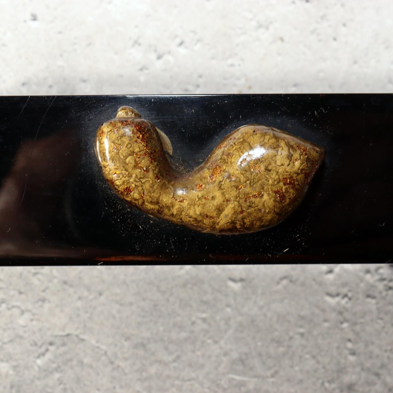 Japanese Wood Lacquer Mini Tanto Sword Stand Katanakake Drawer 25cm WO5547