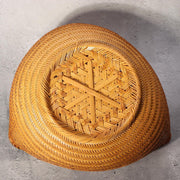 Japanese Bamboo Flower Basket Vase Hanakago Signed Chagetsu Ikebana Woven WO52312