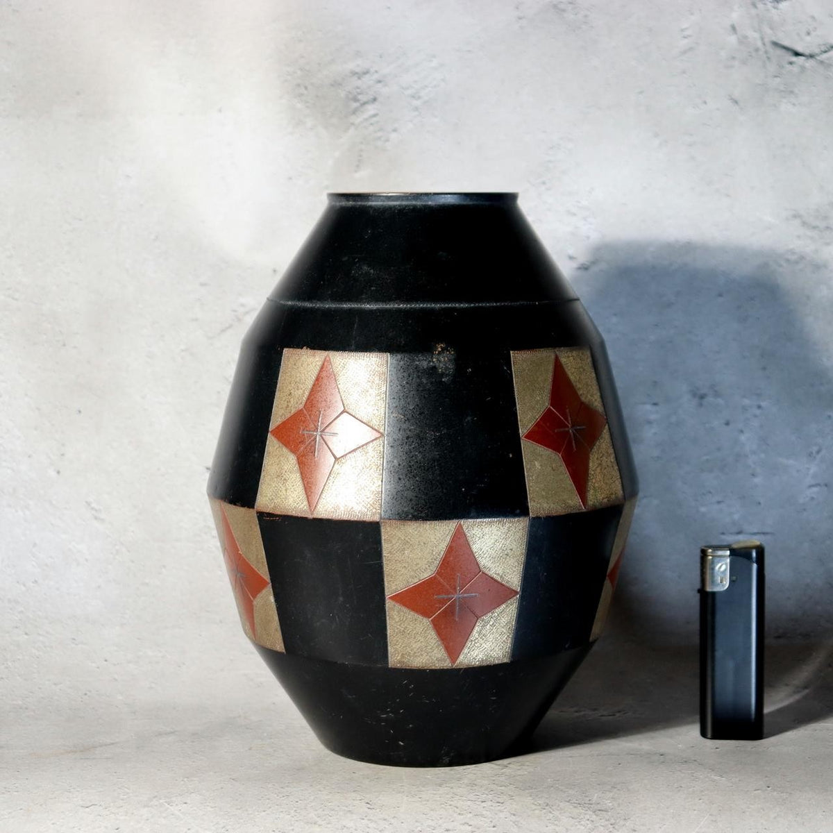 Vintage Japanese Bronze Vase Hozan Silver Inlay Kikyo Bellflower Motif2