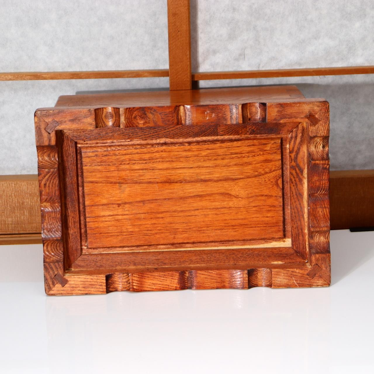 Japanese Wooden Saisen-bako Offering Box - Traditional Woodcraft 30cm WO57011
