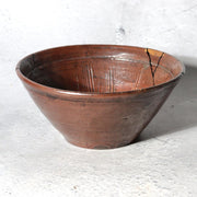 Late Edo Seto Ware Tetsuyu Iron Glaze Chawan Tea Bowl Kintsugi PCP3111