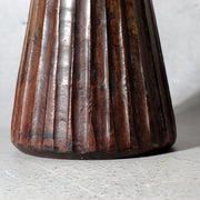 Antique Edo Tanba Ware Shinogi Ribbed Stoneware Flower Vase Bakumatsu Japan11
