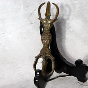 Japanese Brass Sankosho Vajra - Buddhist Ritual Tool 15cm BT2246