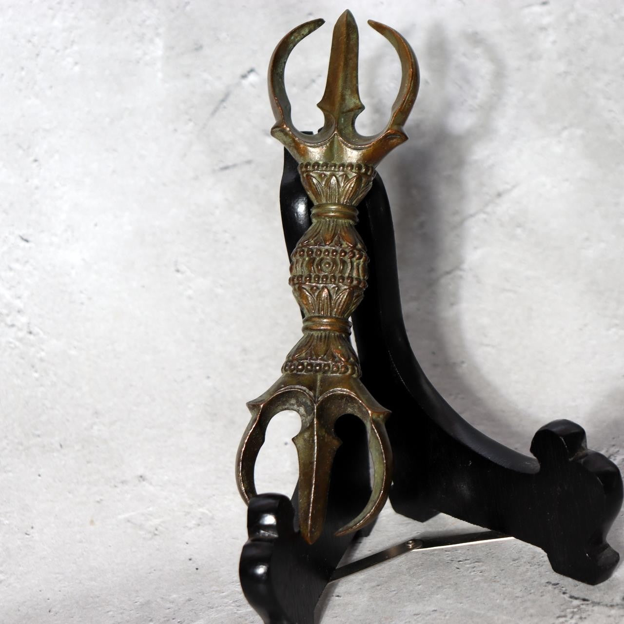Japanese Brass Sankosho Vajra - Buddhist Ritual Tool 15cm BT2246