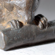 Vintage Japanese Cast Bronze Rat Figurine by Hansan Zodiac Ornament14