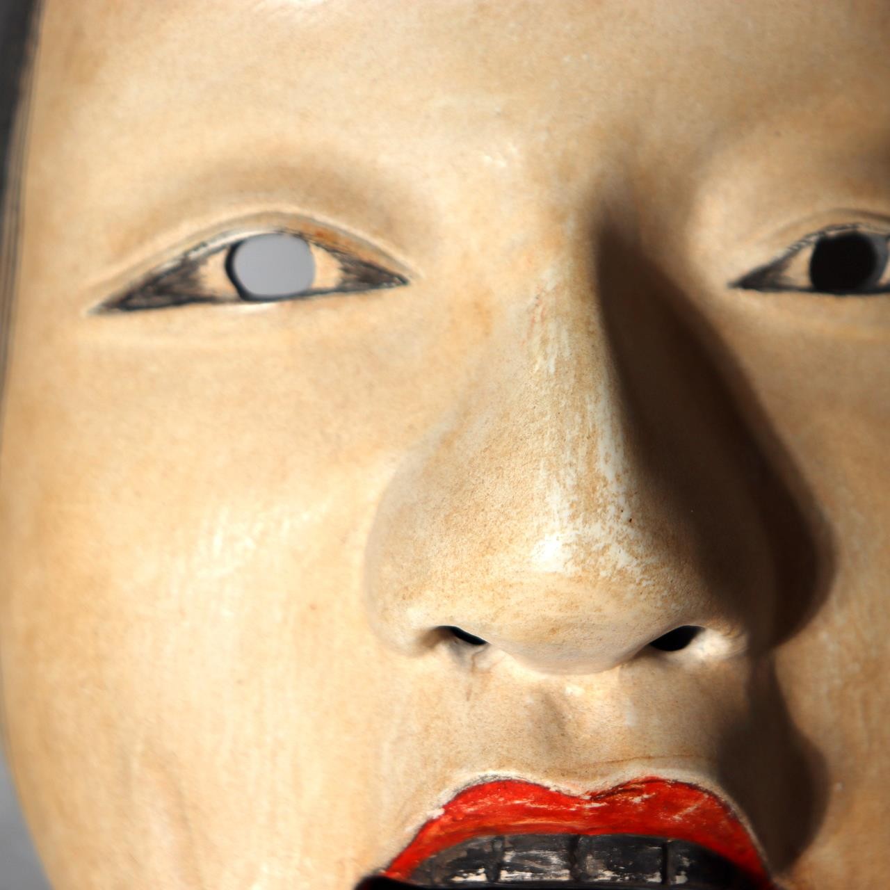 Masterfully Carved Japanese Noh Mask "Shakumi" by Kojitsu - Middle-Aged Woman9