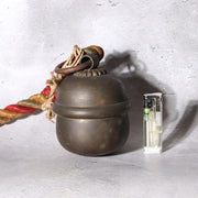 Japanese Vintage Shinto Suzu Bell with Braided Worship Rope Shrine Tassel 99cm2