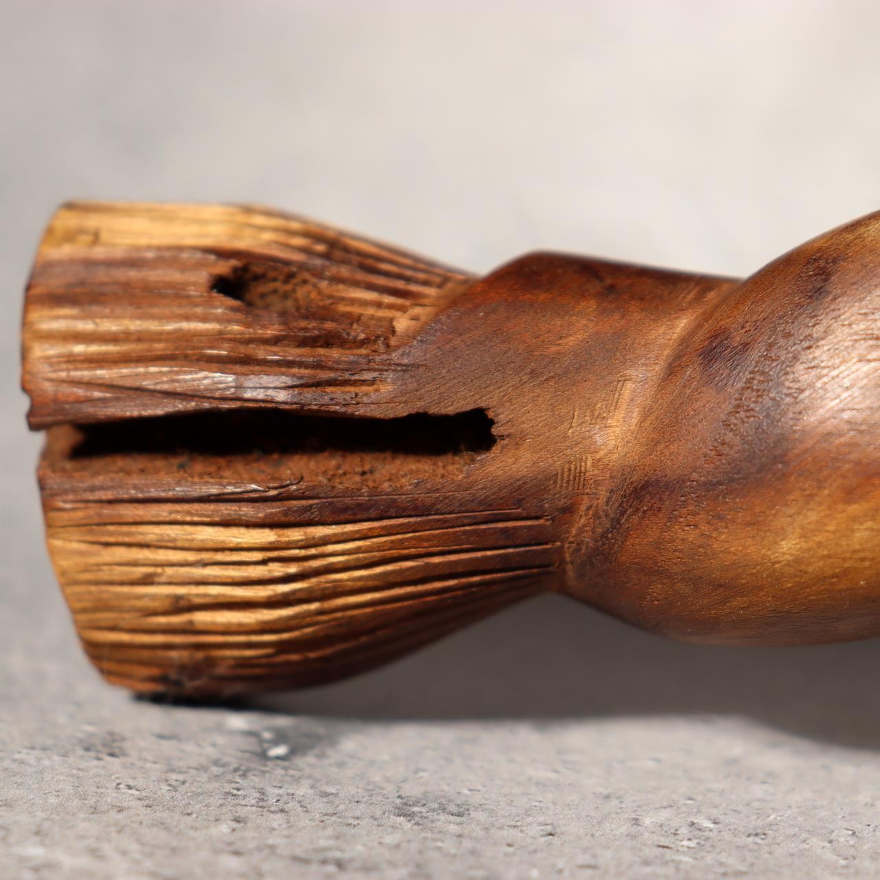 Japanese Antique Wooden Staff Shimenawa Spiral Twist Nyoi Buddhist Shinto 54cm13