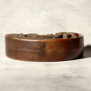 Antique Japanese Bizen Ware Hanging Vase Moon Rabbit Mochi Rare Design Pottery6