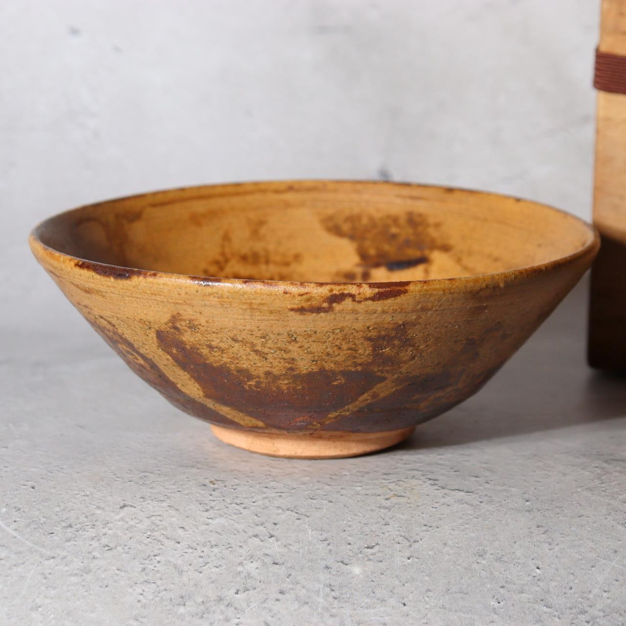 Vintage Japanese Iraho Tea Bowl Chawan  Modern Artisan Signed  Earthy Coarse1