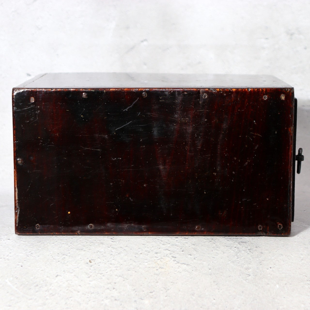 Antique Japanese Lacquer Drawer Box - Natural Urushi Bakumatsu Meiji Era WO5825