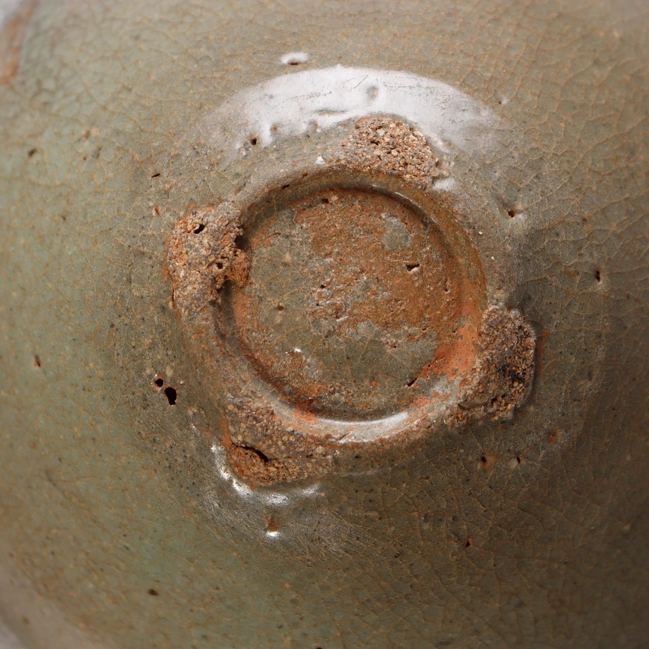 Antique Korean Celadon Tea Bowl Early Joseon Dynasty Sunakodai Kintsugi Box7