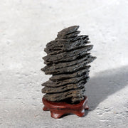 Japanese Miniature Suiseki Viewing Stone Sun-ishi Natural Rosewood Stands12