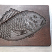 Taisho Showa Japanese Wooden Kashigata Sweets Mold Tai Sea Bream WO66013