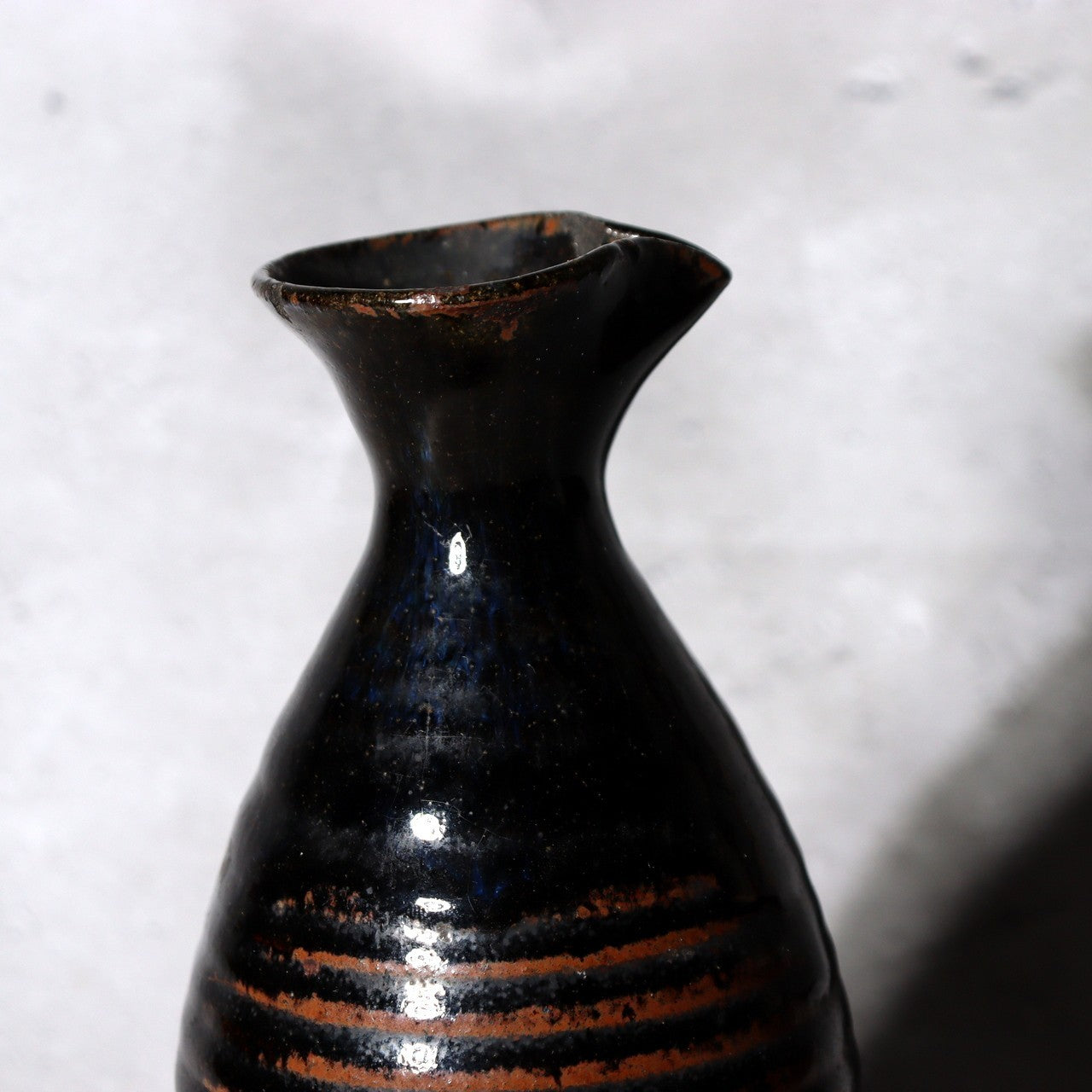 Antique Japanese Seba-yaki Pottery Tokkuri Sake Bottle Nagano Shinshu Vase15