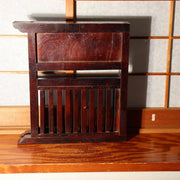 Antique Japanese Wooden Screen Tsuitate Byobu Folding Lattice Partition WO5046