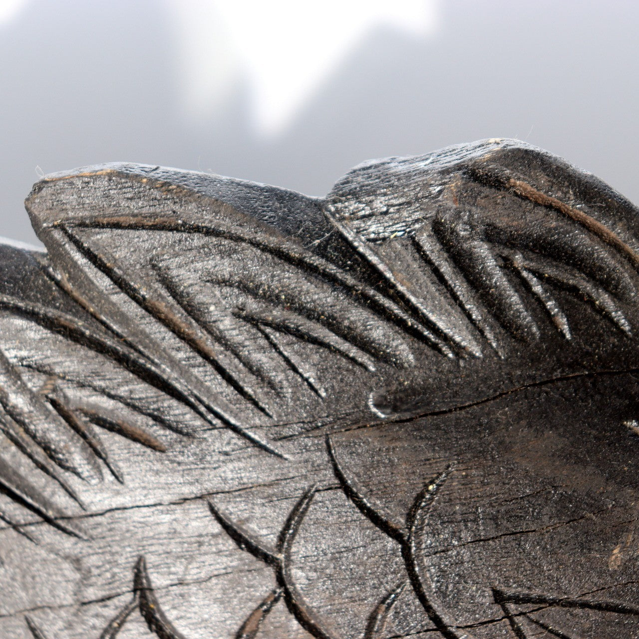 Japanese Wood Carved Tai Sea Bream Fish Jizaikagi Yokogi Hearth Hook WO54117