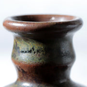 Antique Edo Tanba Ware Shinogi Ribbed Stoneware Flower Vase Bakumatsu Japan6
