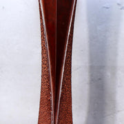 Japanese Bronze Twisted Vase Geometric Square Column Heavy Studio Ikebana Vessel7