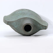 Japanese Takaoka Bronze Vase Mitsuru Obaka Relief Tomobako BV7678