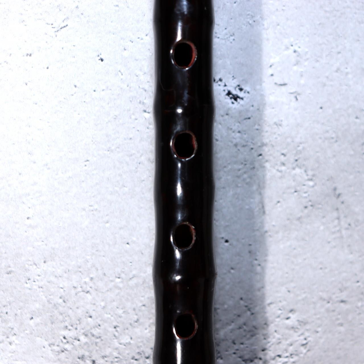 Authentic Edo  Japanese Shinobue Flute  Lacquer Antique Mitchell Flower Vase12